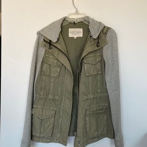 RACHEL Rachel Roy Zip Up Hoodie Utility Jacket | Size S